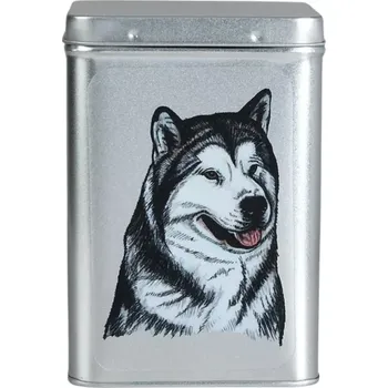 Dóza na potraviny Plechová dóza - aljašský malamut (objem 1,5 l)