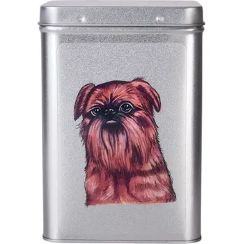Dóza na potraviny Plechová dóza - grifonek bruselský (objem 1,5 l)