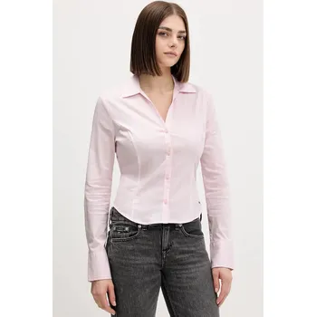 Pánská košile Košile Tommy Jeans DW0DW22604 růžová 03X, vel. XS