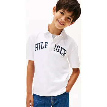 Pánské tričko Polo tričko Tommy Hilfiger bílá barva, KB0KB09717 KB0KB09717.9BYA 00X, vel. 128