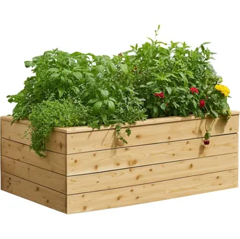 Vyvýšený záhon Kokoza Vyvýšený záhon z modřínového dřeva - Střední Varianta záhonu:: Pouze záhon s lemováním