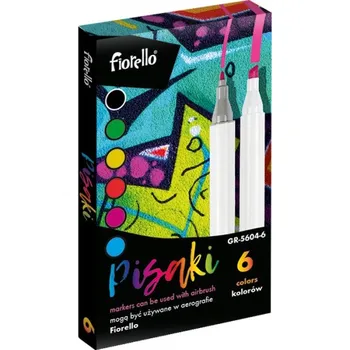 Fixy Fiorello Airbrush – sada 6 barev, dvojitá špička