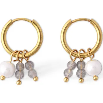 Náušnice Náušnice s odepínacími přívěsky šedé