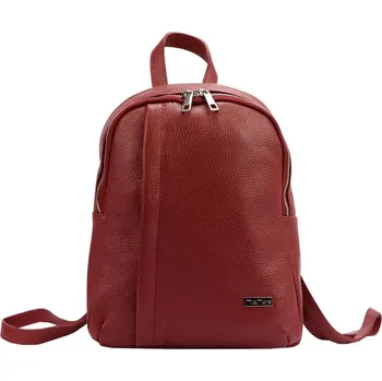 Městský batoh Kožený bordó dámský módní batůžek MiaMore