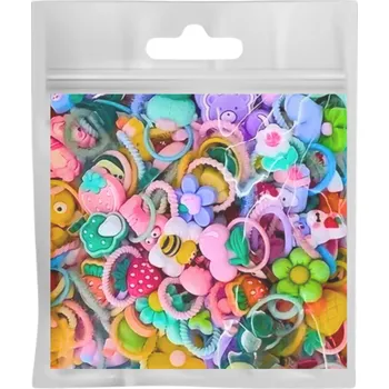 Camerazar Sada 50 barevných gumiček do vlasů pro holčičky