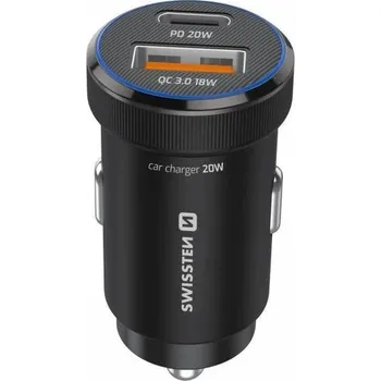 Tablet Swissten Cl Adaptér Pd Usb-C Pd + Usb-A, 20W Černý