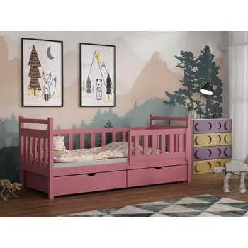 Dětská postel Dětská postel s úložným prostorem Natalia Barva dřeva: Růžová, Rozměry: 80x180