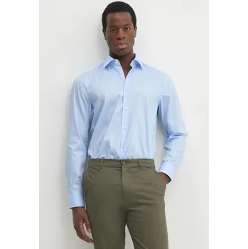 Pánská košile Bavlněná košile BOSS modrá barva, slim, s klasickým límcem, 50532875 05X, vel. 42