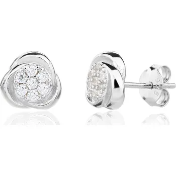 Náušnice Bealio BEALIO 13861 Stříbrné náušnice TROJLÍSTEK 03-13861-3811