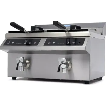 fritéza Maxima Fritéza 2 x 8 l s vypouštěcím kohoutkem - indukce - dvojitý koš | 09371095