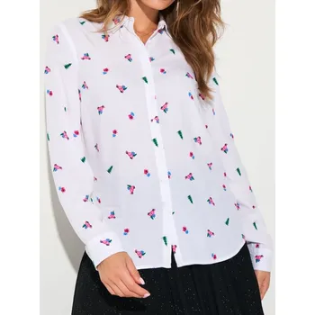 Pánská košile Sinsay - Vánoční košile s potiskem aut, dárků a vánočních stromků - bílá - 250FI-00P - 250FI-00P-XXL