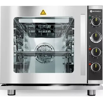 Vestavná trouba Horkovzdušná parní trouba s grilem 4x GN 2/3, HENDI, Světle šedá, 230V/3000W, 625x585x(H)590mm | 225929