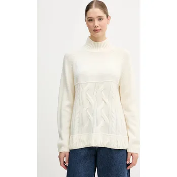 Oblečení a móda Svetr s příměsí vlny United Colors of Benetton 191VD204A béžová 80X, vel. M