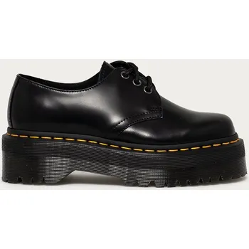 Dámské polobotky Kožené polobotky Dr. Martens 1461 Quad dámské, černá barva, na platformě, 25567001 DM25567001 99X, EUR 40