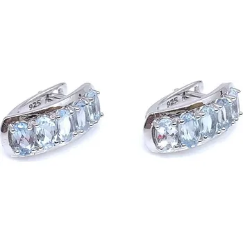 Náušnice Šperky Jan Kos Jan Kos jewellery Stříbrné náušnice se Sky Blue Topaz MHT-33