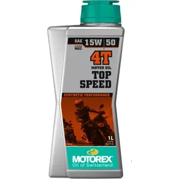 Motorový olej Moderní syntetický vysoce výkonný motorový olej pro 4-taktní motocykly MOTOREX TOP SPEED 4T 15W/50 balení 1 litr (motorový olej pro motocykl)
