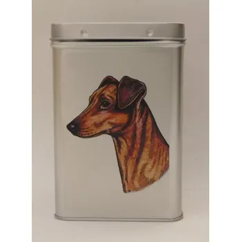 Dóza na potraviny Plechová dóza - německý pinč (objem 1,5 l)