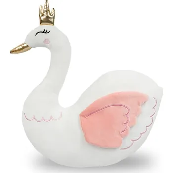 plyšák SLEEP WELL® POLŠTÁŘEK MIKROSPANDEX LABUŤ 43 cm - bílá