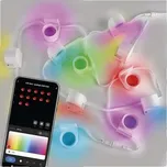 LED bodové svítidlo GoSmart EMOS ZIW15CR – řetěz 255 cm, 12 dílů, 7 W, RGBIC+CCT, stmívatelné, WiFi