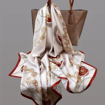 Šála Dlouhá šála z hedvábí - Barokní lvi