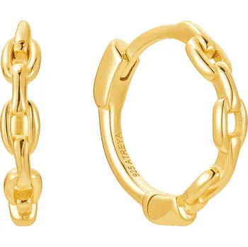 Piercing Atreya Atreya Stříbrné pozlacené kruhové náušnice Link Mini Hoops - Prémiová edice Množství: 1 samostatný kus