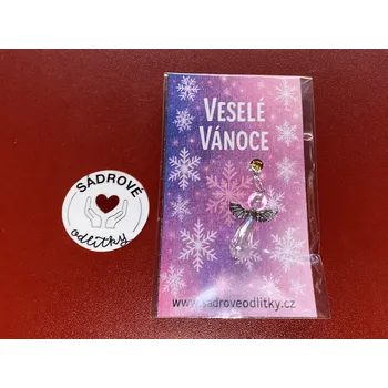 HandMade by VeJa Dárková karta - Veselé Vánoce (sytá růžová)