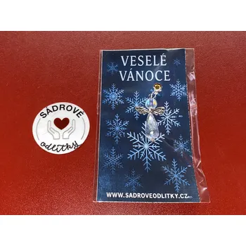 HandMade by VeJa Dárková karta - Veselé Vánoce (modro-bílá)