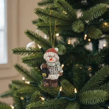 Vánoční dekorace Vánoční ozdoba sněhulák X4215