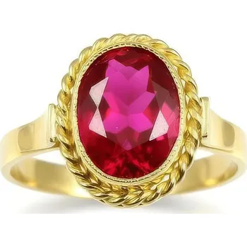 Šperk ŠPERKY-NM, Dámský prsten s rubínem 1536 Velikost prstenu: 55