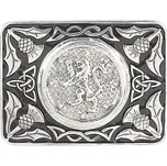 Charles Buyers Spona na opasek se smaltem – vzor lev ve skoku