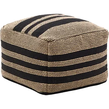 Taburet Černý puf Kave Home Aylin 60 x 60 cm