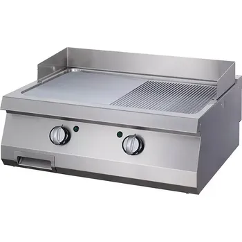 Kuchyňský gril Maxima Grilovací deska Heavy Duty - poloviční drážkovaná - dvojitá - hloubka 70 cm - elektrická | 09395053