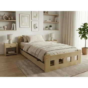 Postel Naomi zvýšená 80 x 200 cm, borovice Rošt: S laťkovým roštem, Matrace: Matrace Sommera 18 cm