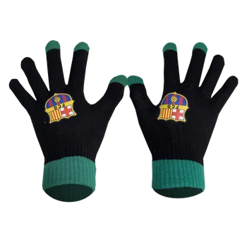 Čepice Numberoplus Premium dětské pletené rukavice - FC Barcelona Barva: Tyrkysová