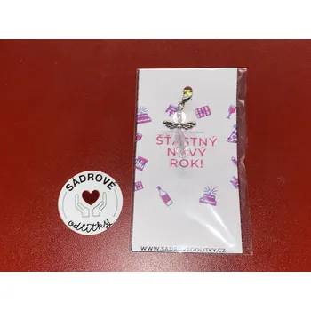 HandMade by VeJa Dárková karta - Štastný Nový rok (růžový)