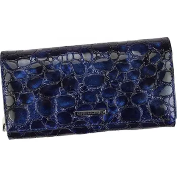 Kožená modrá dámská peněženka v dárkové krabičce