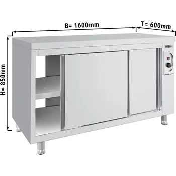 Lednice G.Gastro Ohřívací skříň režon ECO - 1,6 m - s průchodkou