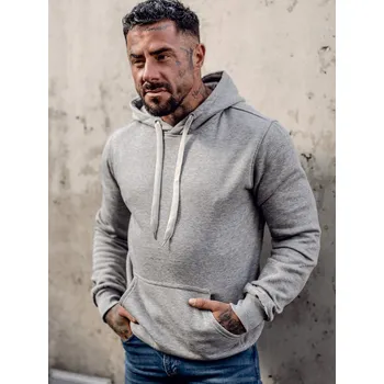 Pánská mikina Pánská mikina klokanka s kapucí šedá Bolf MB001A - L