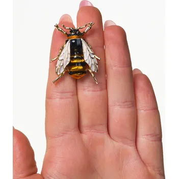 Brož Camerazar Elegantní zlatá brož proti hmyzu velká