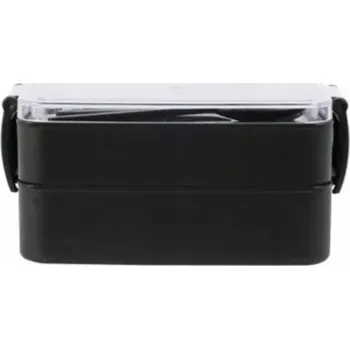 Dóza na potraviny Excellent Houseware Dvouvrstvá krabička na potraviny 183X103X86MM Varianta: Černá Bez původního obalu