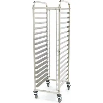 Servírovací stolek Maxima Vozík na podnosy Bakerynorm - vhodný pro 16 podnosů - 60 x 40 cm | 09300548