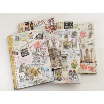 Zápisník Designová záznamní kniha Fresh, tvrdé desky, formát B5, 80listů, čtvereček - mix motivů 2