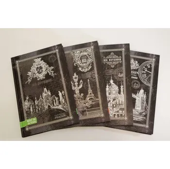 Zápisník Designová záznamní kniha Fresh, tvrdé desky, formát A4, 160listů, čtvereček - mix motivů 2