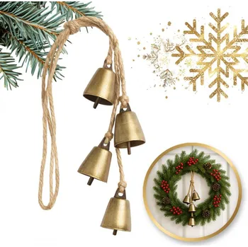 Vánoční dekorace Vánoční dekorace kovové zvonky, 35 cm