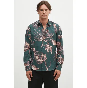 Pánská košile Košile Paul Smith pánská, šedá barva, slim, s klasickým límcem, M1R-006L-N02517 M1R.006L.N02517 77X, vel. L