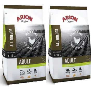 Krmivo pro psa Arion Original Grain Free Chicken & Potato suché krmivo pro dospělé psy 2x12kg