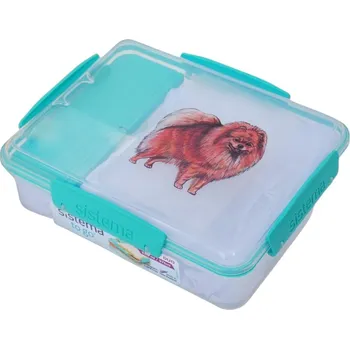 Dóza na potraviny Svačinový box Sistema - špic oranžový (objem 975 ml)