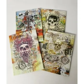 Designová záznamní kniha Fresh, ohebné desky, formát A5, 80listů, linka, 70g - mix motivů