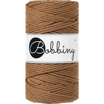 Příze Bobbiny 3PLY Macramé Rope 3 mm 100 m Caramel Šňůra