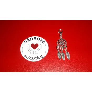 HandMade by VeJa Přívěšek na klíče - lapac #780; snu #778; s per #780;i #769;m na karabince